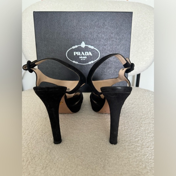 Prada black suede heels - Picture 4 of 6